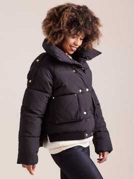 Kurtka krótka typu puffer szeroka forma czarna