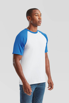 Biała koszulka męska Baseball Fruit of the Loom