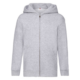 Szara bluza dziecięca z kapturem Zip Through Hooded Sweat Fruit of the Loom 