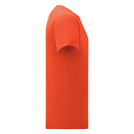 Czerwona koszulka męska z czesanej bawełny Iconic rękawem Fruit of the Loom