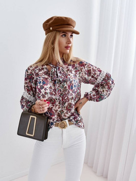 Wielobarwna koszula boho wiązana Cocomore