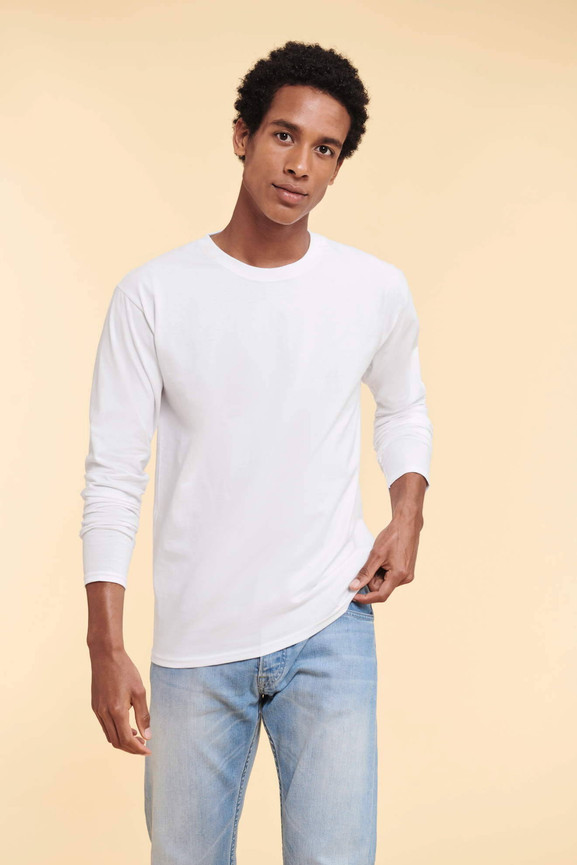 Biała koszulka męska Iconic 195 Ringspun Premium Fruit of the Loom