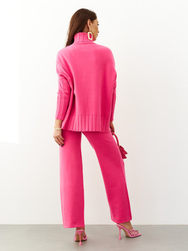 Różowy komplet swetrowy By o la la 