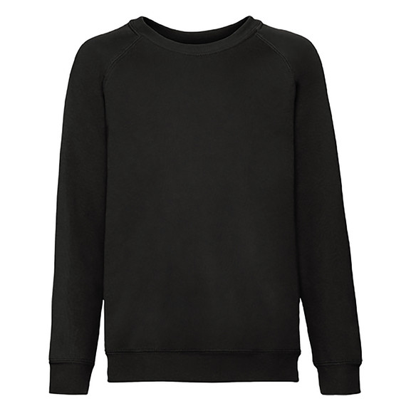 Czarna bluza dziecięca Raglan Sweat Fruit of the Loom