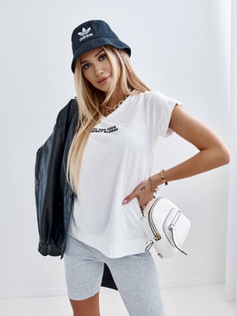 Biała bluzka oversize z nadrukiem Cocomore