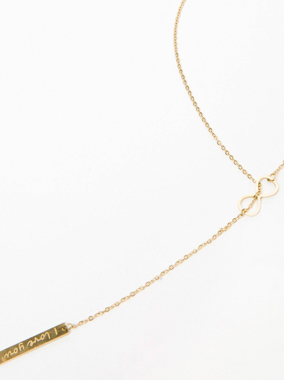 Naszyjnik z dwiema zawieszkami w kolorze złota