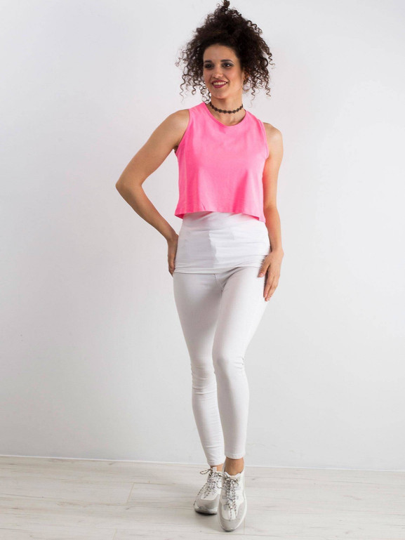 Biało-różowy komplet odzieży 100% bawełna Yups