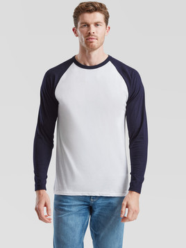 Biała koszulka męska Baseball Fruit of the Loom 