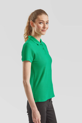 Zielona koszulka damska Polo Fruit of the Loom 