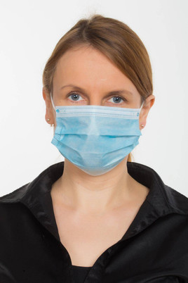 Maseczka ochronna 10 sztuk - jednorazowa niebieska