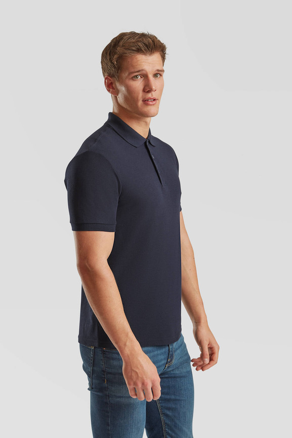 Granatowa koszulka męska polo Tailored Fit Friut of the Loom