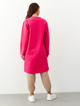 Amarantowa sukienka dresowa oversize By o la la