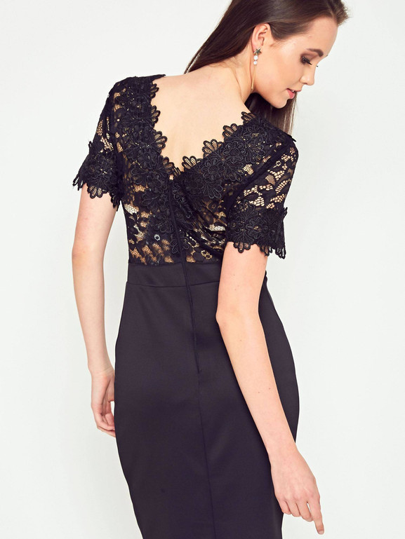 Sukienka z koronką czarna