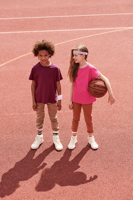 Różowa koszulka dziewczęca Valueweight Fruit of the Loom 