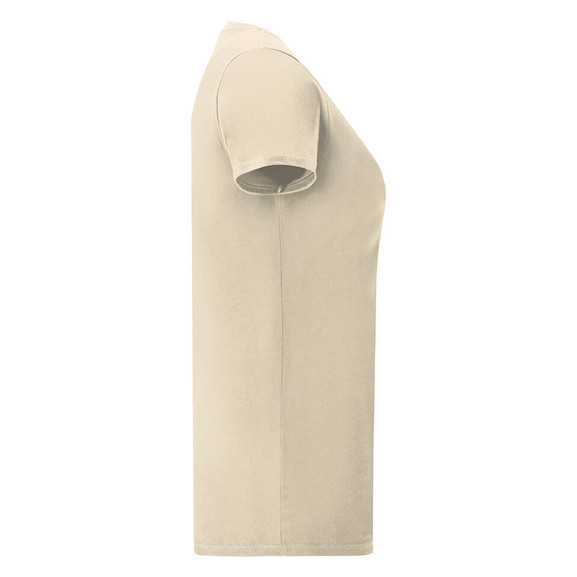 Beżowa koszulka damska Iconic z czesanej bawełny Fruit of the Loom