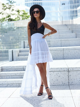 Biała sukienko-spódnica By o la la