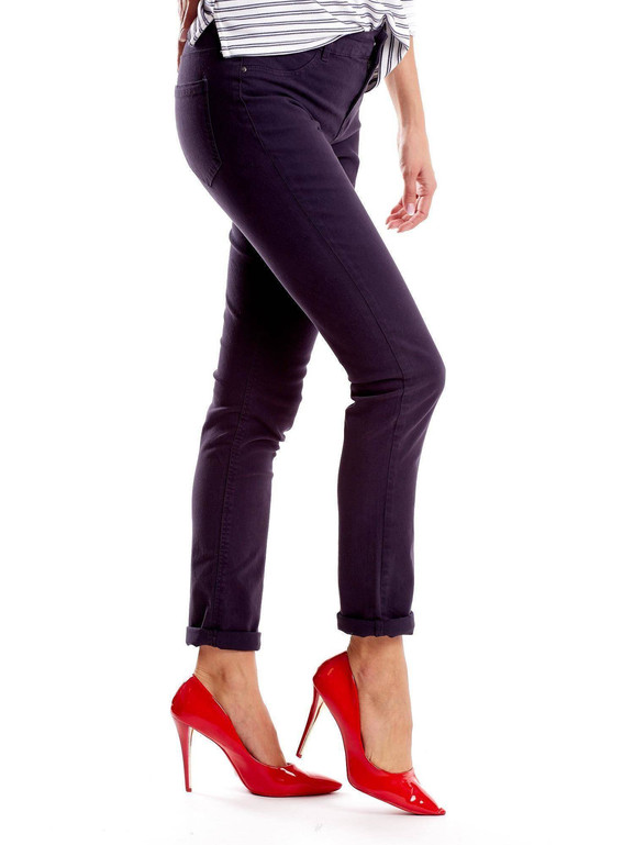 Antracytowe jeansy klasyczne ze średnim stanem Yups