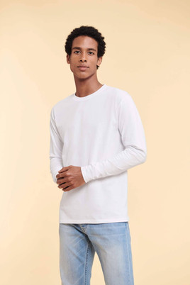 Biała koszulka męska Iconic 195 Ringspun Premium Fruit of the Loom