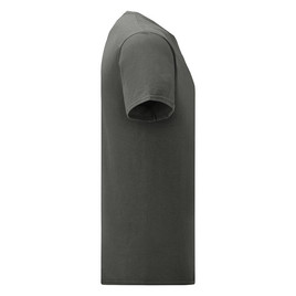 Grafitowa koszulka męska z czesanej bawełny Iconic rękawem Fruit of the Loom