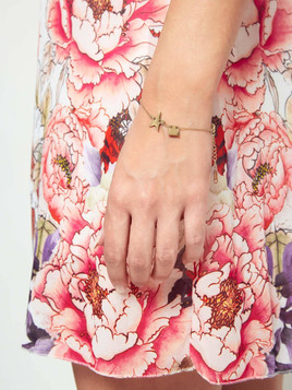 Bransoletka pozłacana z zawieszkami