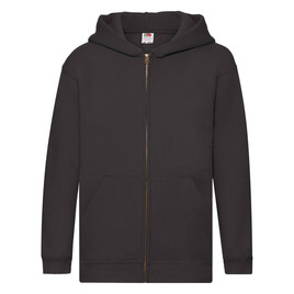Czarna bluza dziecięca z kapturem Zip Through Hooded Sweat Fruit of the Loom 