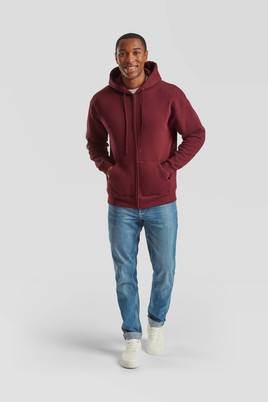Burgundowa bluza męska z kapturem Premium Fruit of the Loom