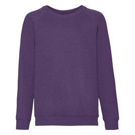 Fioletowa bluza dziecięca Raglan Sweat Fruit of the Loom 