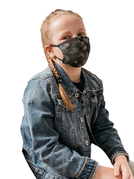 Maseczka trójwarstwowa moro Cocomore khaki