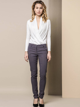 SPODNIE LOLA GARNITUROWE ANTRACYT