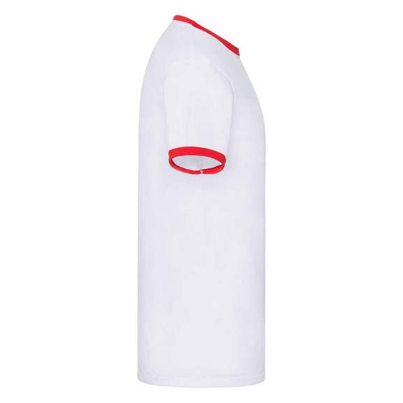 Biała koszulka męska Ringer Fruit of the Loom