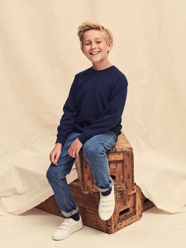 Granatowa bluza dziecięca Raglan Sweat Fruit of the Loom 