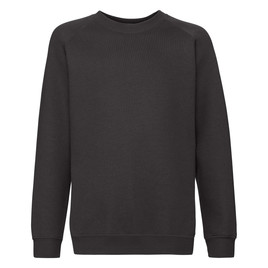 Czarna bluza dziecięca Raglan Sweat Fruit of the Loom 