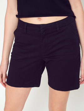 Szorty z gładkiej tkaniny czarne