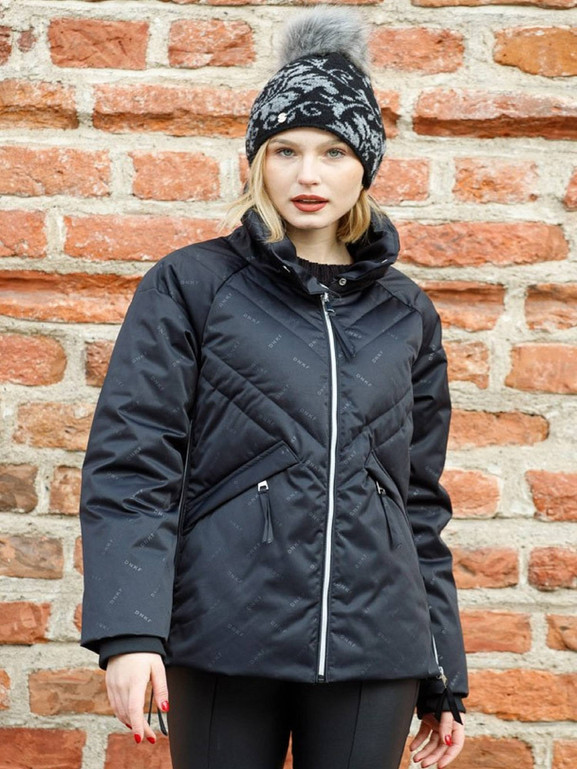 Czarna kurtka puchowa z wysoką stójką Dankoff.dk