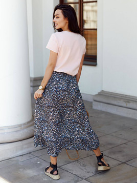 Czarna spódnica midi z falbanką Yups