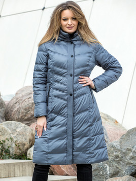 Szary płaszcz puchowy Premium Dankoff.dk 