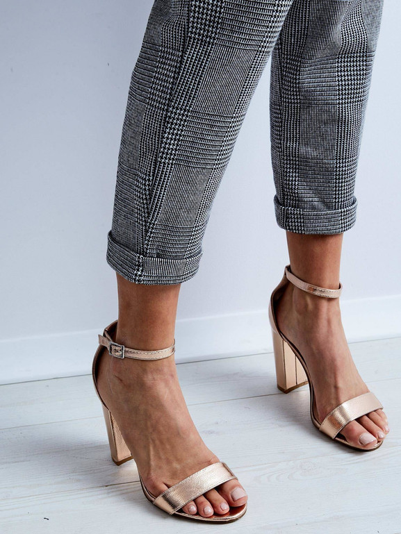 Spodnie w kratkę glen szare