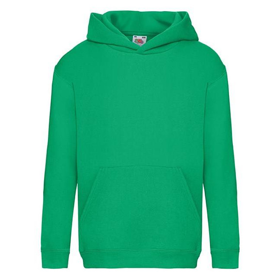 Zielona bluza dziecięca Hooded Sweat Fruit of the Loom