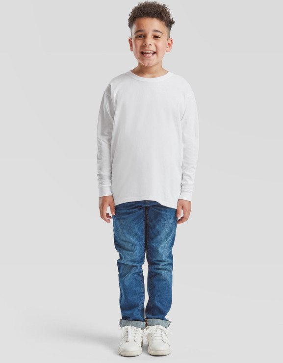 Biała koszulka dziecięca Valueweight Fruit of the Loom