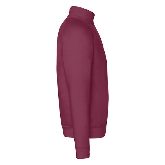 Burgundowa bluza męska Zip Neck Sweat Fruit of the Loom