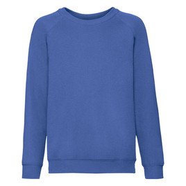 Niebieska bluza dziecięca Raglan Sweat Fruit of the Loom 