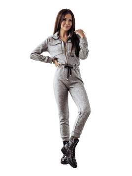 Kombinezon sweterkowy zamek Cocomore szary