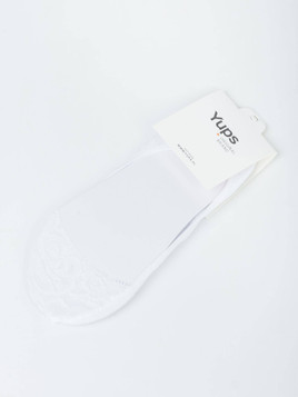 Stopki koronkowe białe