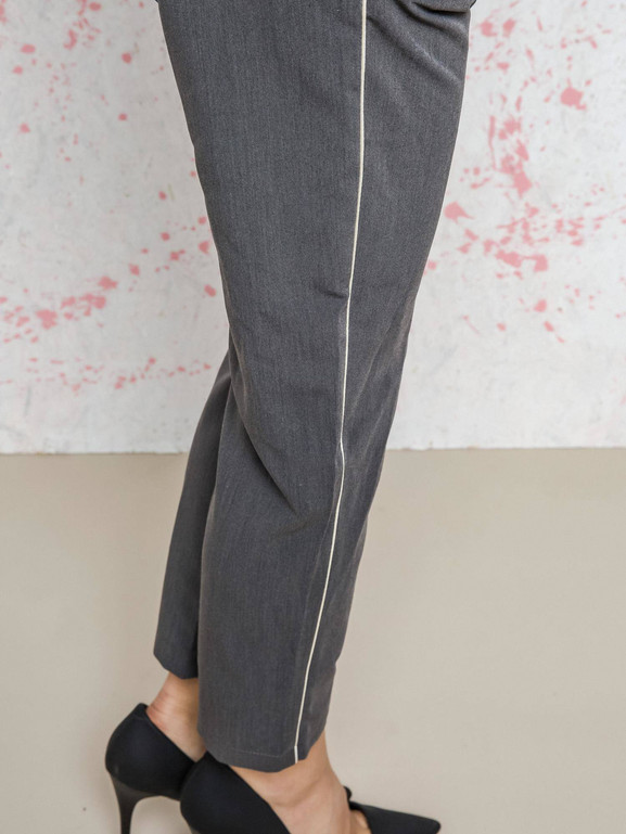 Spodnie carrot Euphory z lampasami antracyt