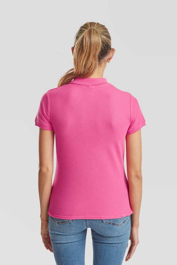 Różowa koszulka damska Polo Fruit of the Loom