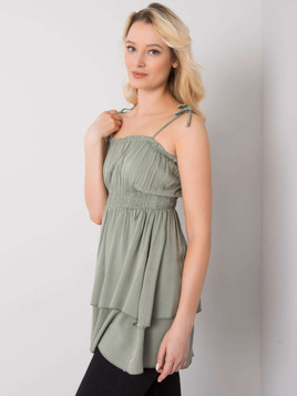 Khaki Bluzka na cienkich ramiączkach Yups