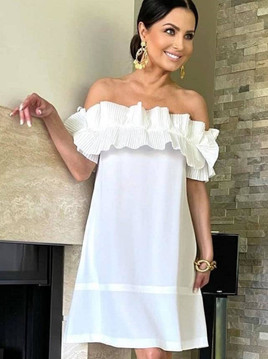 Biała sukienka glamour hiszpanka Amore Amore By o la la