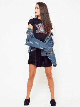 Spódnica drobno plisowana czarna