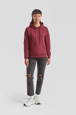 Burgundowa bluza z kapturem Hooded Sweat Fruit of the Loom 