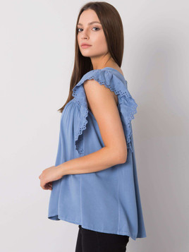 Niebieska bluzka z falbankami Yups